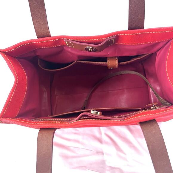 Dooney & Bourke Eva Small Shopper Handbag Red Orange Purse - Picture 9 of 15